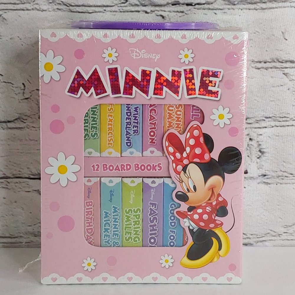 'DISNEY'S MINNIE MOUSE' BOOK BLOCK CARRYING CASE & BOARD BOOK 12 PIECE SET - Picture 2 of 16